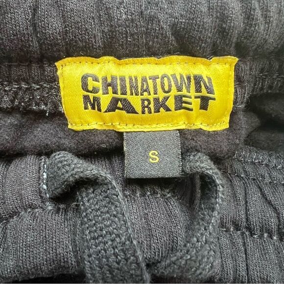 Chinatown Market Keeping The Game Fresh Sweatpants Small Black NEW - flawed - Picture 6 of 6